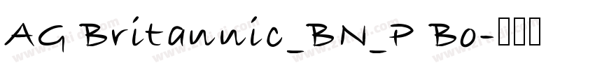AG Britannic_BN_P Bo字体转换